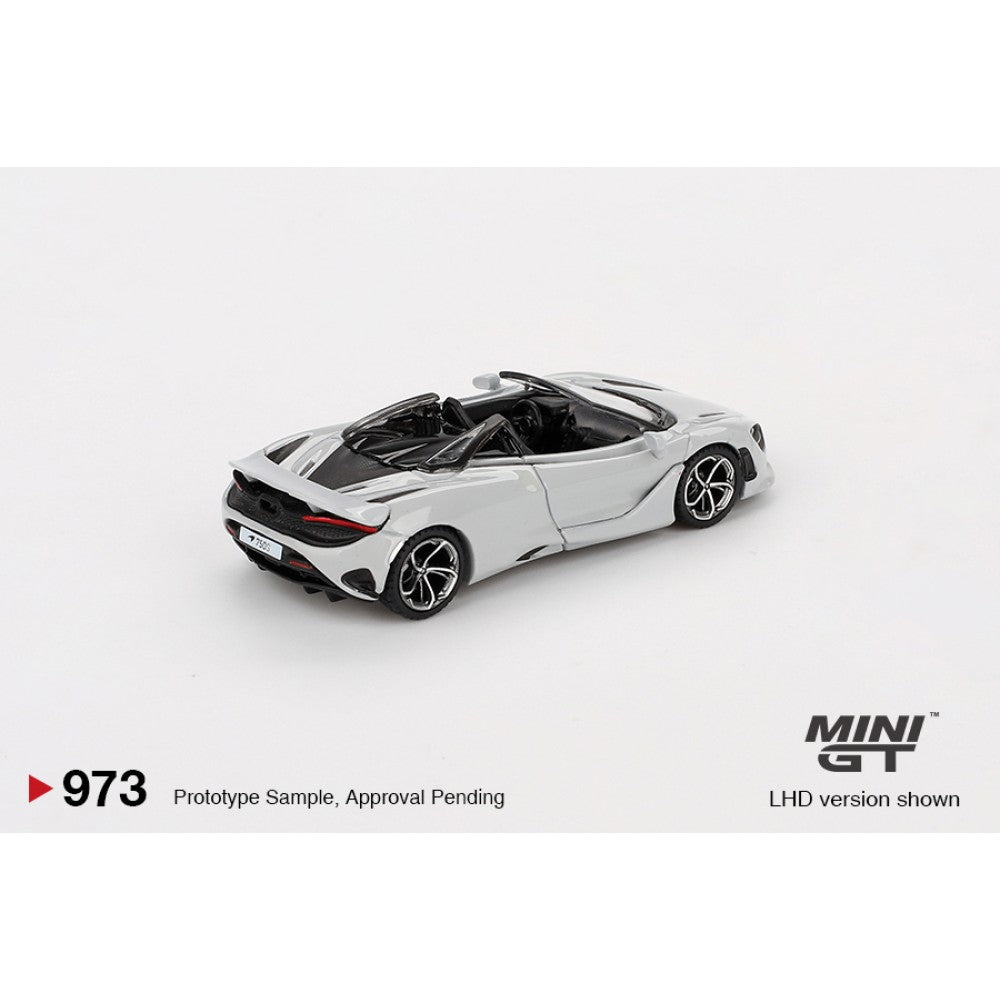 McLaren 750S Spider Cirrus Grey (LHD) 1:64 Mini GT Model Car (MGT00973-L)