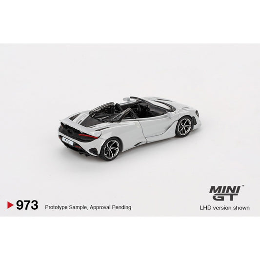 McLaren 750S Spider Cirrus Grey (LHD) 1:64 Mini GT Model Car (MGT00973-L)