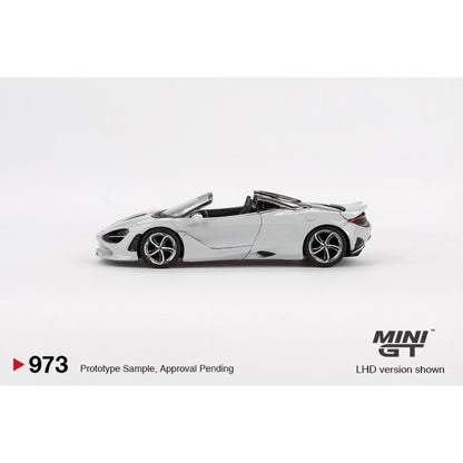 McLaren 750S Spider Cirrus Grey (LHD) 1:64 Mini GT Model Car (MGT00973-L)