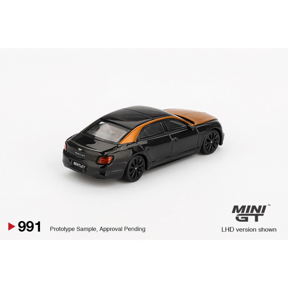 Bentley Flying Spur Orange Flame / Onyx (RHD) 1:64 Mini GT Model Car (MGT00991-R)