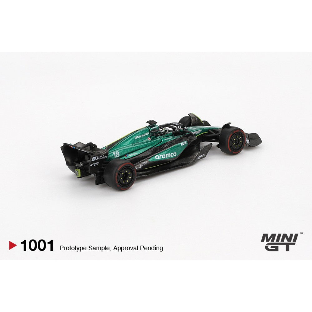 Aston Martin AMR24 No.18 Lance Stroll 2024 F1 Bahrain GP 1:64 Mini GT Model Car (MGT01001-L)