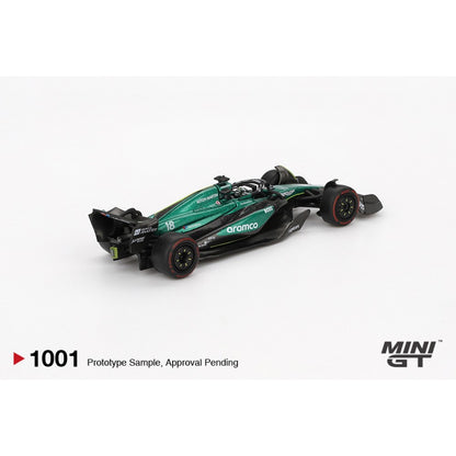 Aston Martin AMR24 No.18 Lance Stroll 2024 F1 Bahrain GP 1:64 Mini GT Model Car (MGT01001-L)