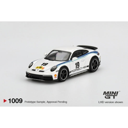 PRE ORDER STOCKS DUE NOVEMBER / DECEMBER 2025 1:64 MINI GT MGT01009-L PORSCHE 911 DAKAR RALLY 1974 (LHD)