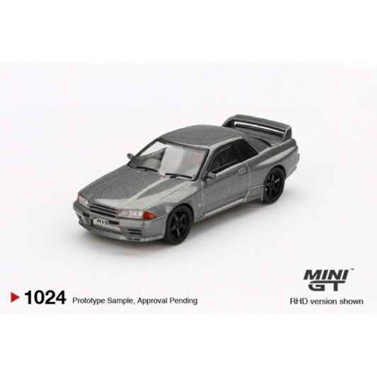 PRE ORDER STOCKS DUE NOVEMBER / DECEMBER 2025 1/64 MINI GT MGT01024-BL NISSAN SKYLINE GT-R (NISMO BNR32 CRS VERSION) DARK METAL GREY (RHD) BLISTER PACKAGING