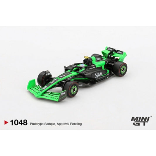 PRE ORDER STOCKS DUE DECEMBER 2025 / JANUARY 2026 1:64 MINI GT MGT01048-BL KICK SAUBER C44 NO.24 GUANYU ZHOU 2024 F1 2024 CHINESE GP BLISTER PACKAGING