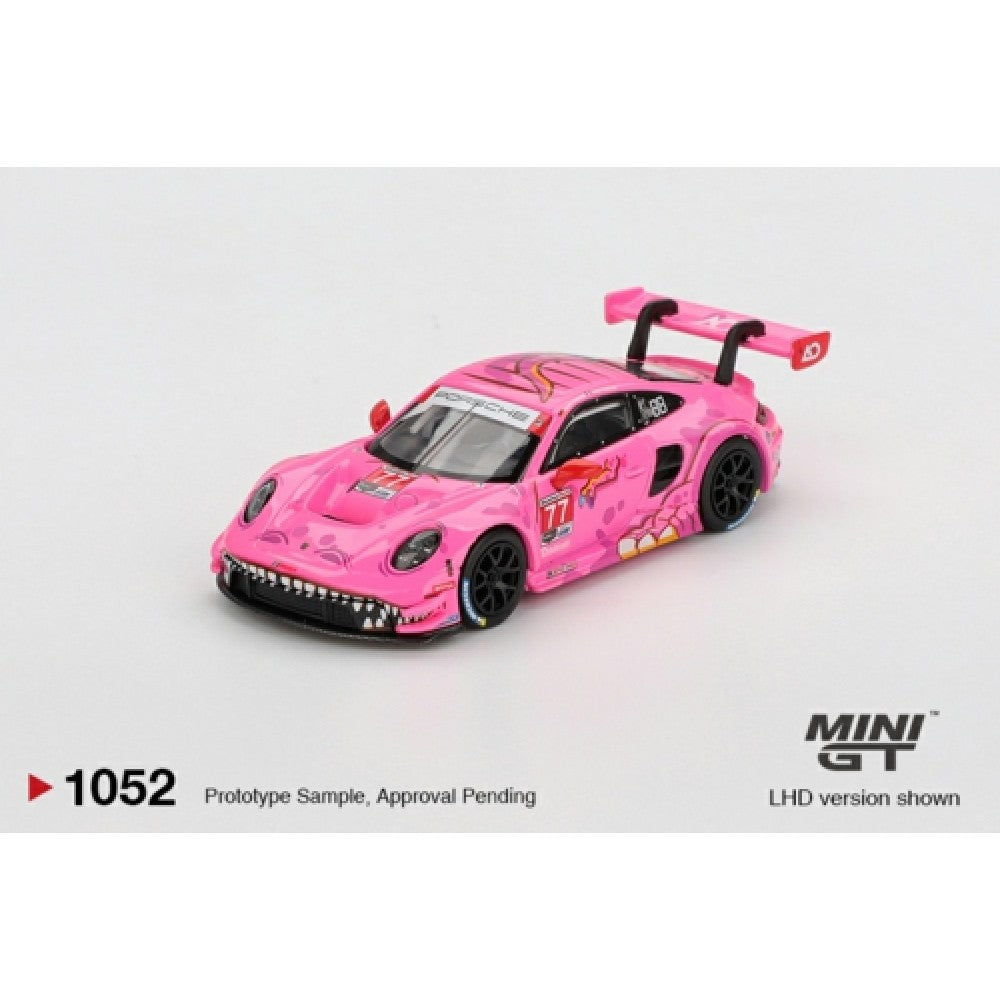 Pre-Order – 1:64 MINI GT Porsche 911 GT3 R No.77 AO Racing – 2024 IMSA Road America (LHD, MGT01052-L, Stocks Due Dec 2025 / Jan 2026)