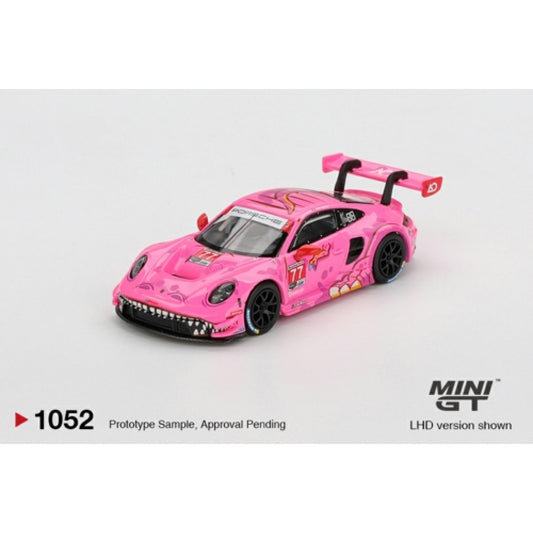 Pre-Order – 1:64 MINI GT Porsche 911 GT3 R No.77 AO Racing – 2024 IMSA Road America (LHD, MGT01052-L, Stocks Due Dec 2025 / Jan 2026)