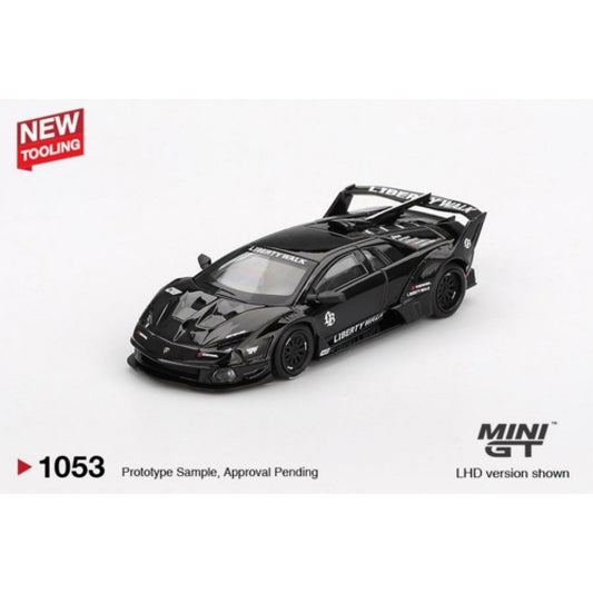 Pre-Order – 1:64 MINI GT Lamborghini LB-Silhouette Works Murcielago GT Evo Black (LHD, New Tooling, Blister Packaging, MGT01053-BL, Stocks Due Dec 2025 / Jan 2026)