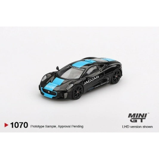 PRE ORDER STOCKS DUE DECEMBER 2025 / JANUARY 2026 1:64 MINI GT MGT01070-L JAGUAR C-X75 BLACK (LHD)