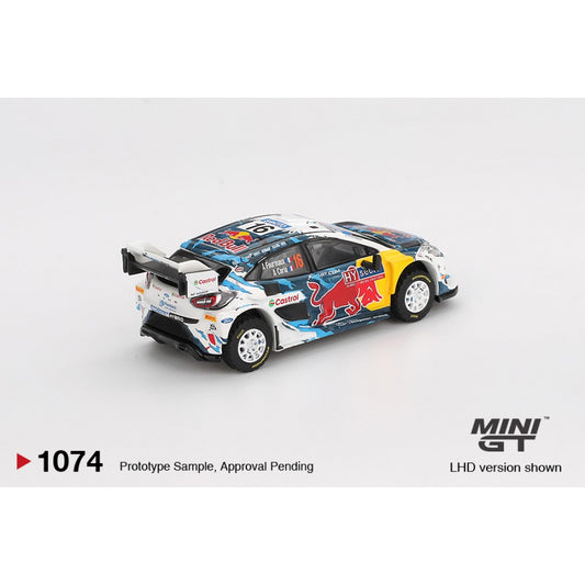 Ford Puma RALLY1 No.16 M-Sport Ford Wrt 2024 Rally Finland 3rd Place (LHD) 1:64 Mini GT Model Car (MGT01074-L)