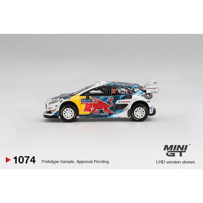 Ford Puma RALLY1 No.16 M-Sport Ford Wrt 2024 Rally Finland 3rd Place (LHD) Blister Packaging 1:64 Mini GT Model Car (MGT01074-BL)