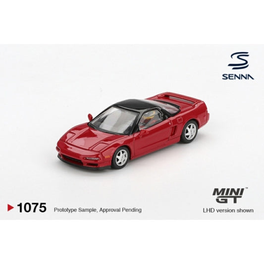 PRE ORDER STOCKS DUE DECEMBER 2025 / JANUARY 2026 1:64 MINI GT MGT01075-BL HONDA NS-X PROTOTYPE MIDSHIP SPORTS 1989 AYRTON SENNA WITH FIGURE (LHD) BLISTER PACKAGING