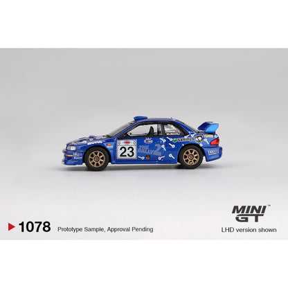 Subaru Impreza WRC99 No.23 2000 Acropolis Rally (LHD) Blister Packaging 1:64 Mini GT Model Car (MGT01078-BL)