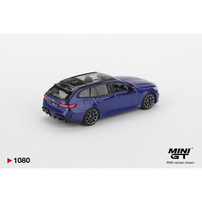 BMW M5 Touring (G99) Marina Bay Blue Metallic (LHD) Blister Packaging 1:64 Mini GT Model Car (MGT01080-BL)