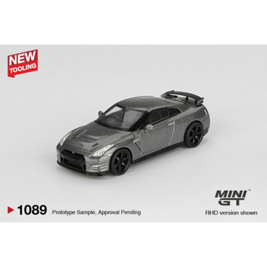 PRE ORDER STOCKS DUE JANUARY / FEBRUARY 2026 1:64 MINI GT MGT01089-R NISSAN GT-R 2013 DARK METAL GREY (NISMO R35 CRS VERSION) (RHD)