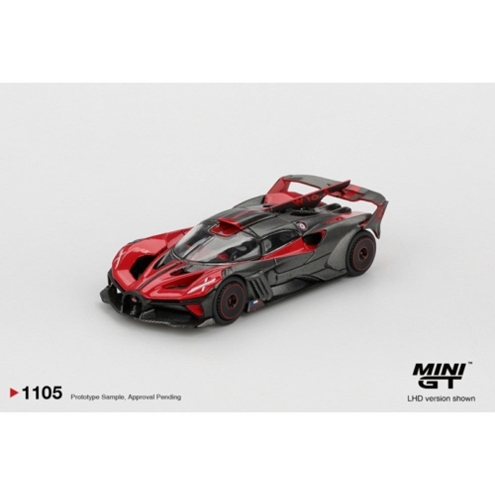 Pre-Order - 1:64 MINI GT Bugatti Bolide Red (LHD) Blister Packaging MGT01105-BL Stocks Due Apr / May 2026
