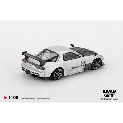 Mazda RX-7 Re-Amemiya Silver Metallic (LHD) 1:64 Mini GT Model Car (MGT01106-L)