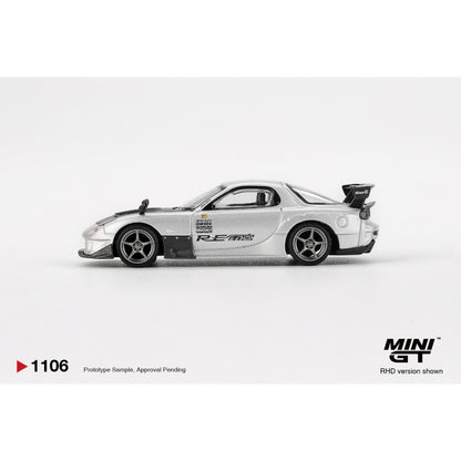 Mazda RX-7 Re-Amemiya Silver Metallic (LHD) 1:64 Mini GT Model Car (MGT01106-L)
