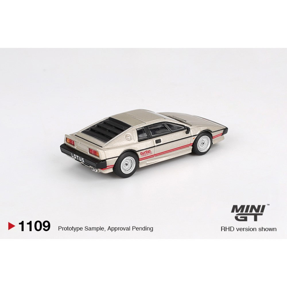 Lotus Esprit Turbo Metallic Silver (LHD) Blister Packaging 1:64 Mini GT Model Car (MGT01109-BL)