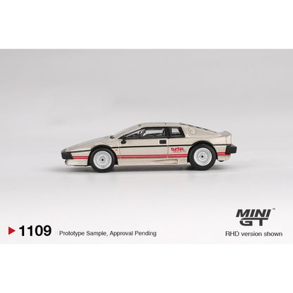 Lotus Esprit Turbo Metallic Silver (LHD) Blister Packaging 1:64 Mini GT Model Car (MGT01109-BL)