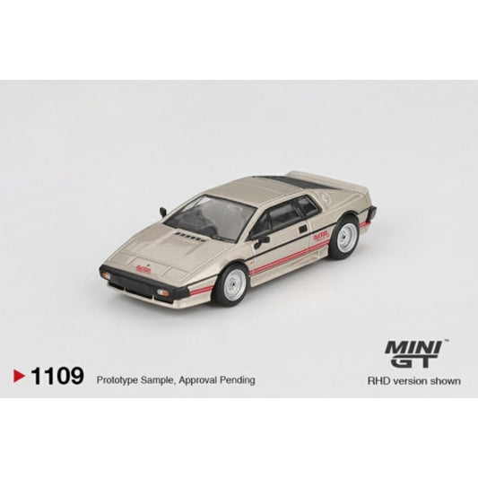 PRE ORDER STOCKS DUE JANUARY / FEBRUARY 2026 1:64 MINI GT MGT01109-L LOTUS ESPRIT TURBO METALLIC SILVER (LHD)
