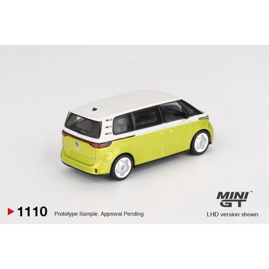 Volkswagen ID.Buzz Candy White / Pomelo Yellow (LHD) 1:64 Mini GT Model Car (MGT01110-L)