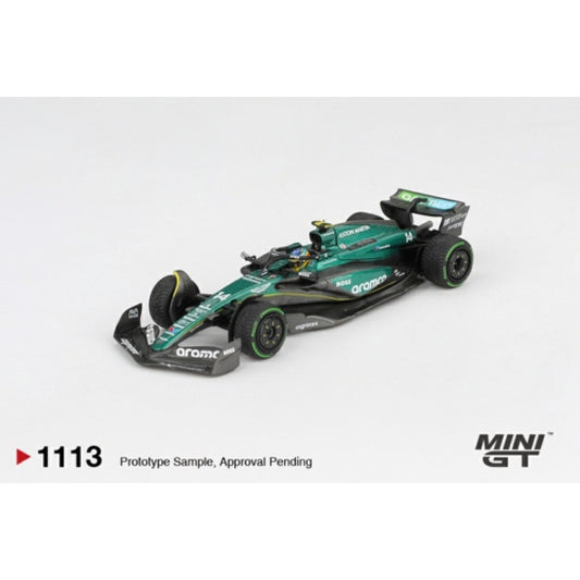 Pre-Order – 1:64 MINI GT Aston Martin AMR24 No.14 Fernando Alonso 2024 F1 Canadian GP (MGT01113-L, Due Jan/Feb 2026)