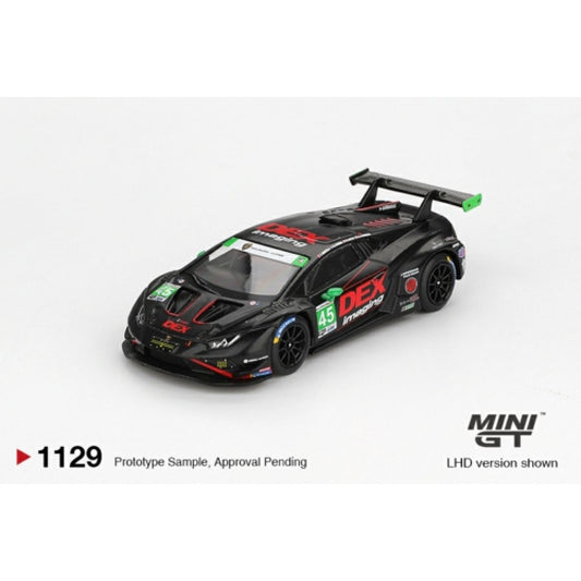 PRE ORDER STOCKS DUE MARCH / APRIL 2026 1:64 MINI GT MGT01129-L LAMBORGHINI HURACAN GT3 EVO2 NO.45 DEX IMAGING 2024 IMSA DAYTONA 24 HRS (LHD)