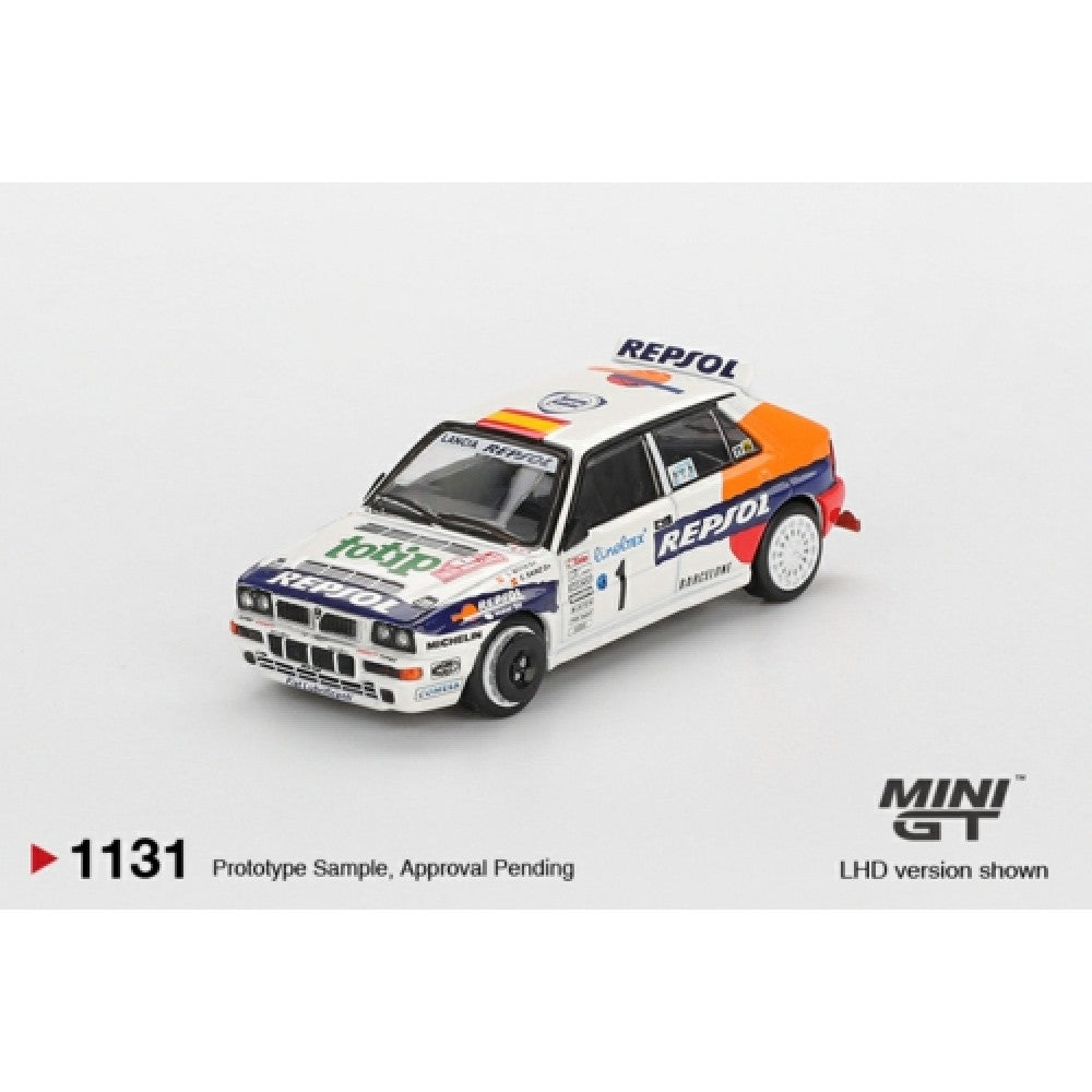 PRE ORDER STOCKS DUE FEBRUARY / MARCH 2026 1:64 MINI GT MGT01131-BL LANICA DELTA HF INTEGRALE EVOLUZIONE NO.1 1993 RALLYE MONTE-CARLO (LHD) (BLISTER PACKAGING)