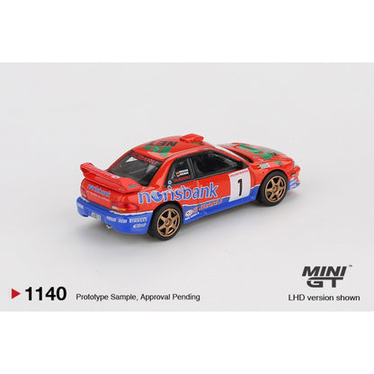 Subaru Impreza WRC97 No.1 1999 Drm Champion (LHD) Blister Packaging 1:64 Mini GT Model Car (MGT01140-BL)