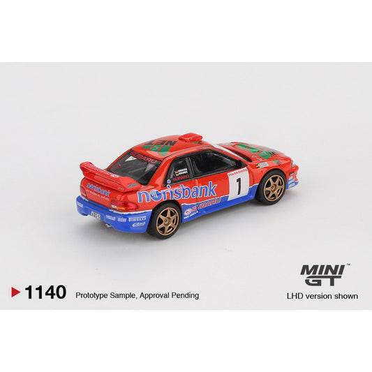 Subaru Impreza WRC97 No.1 1999 Drm Champion (LHD) 1:64 Mini GT Model Car (MGT01140-L)