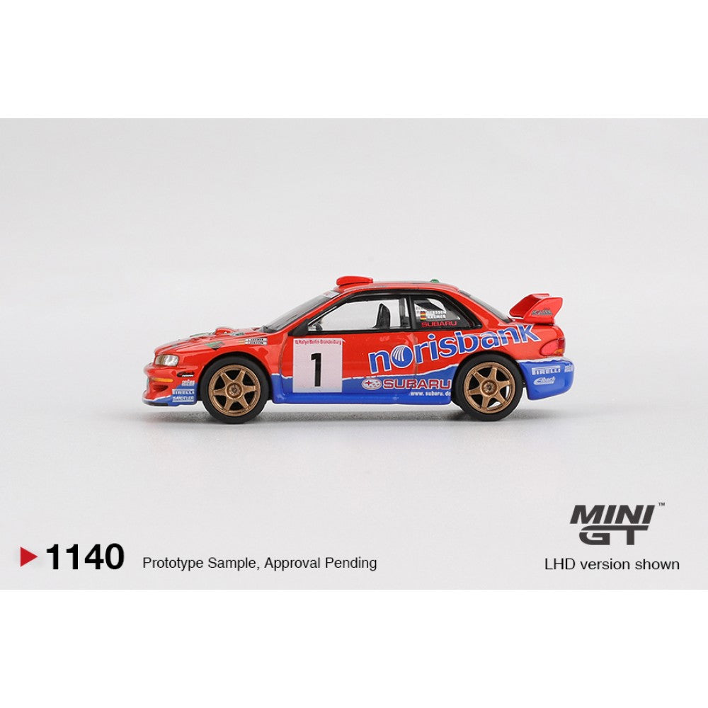 Subaru Impreza WRC97 No.1 1999 Drm Champion (LHD) 1:64 Mini GT Model Car (MGT01140-L)