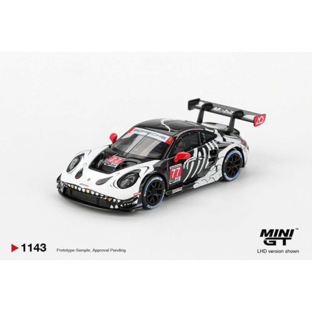 Pre-Order - 1:64 MINI GT Porsche 911 GT3 R No.77 Ao Racing 2025 IMSA Petit Le Mans (LHD) MGT01143-L Stocks Due Apr / May 2026