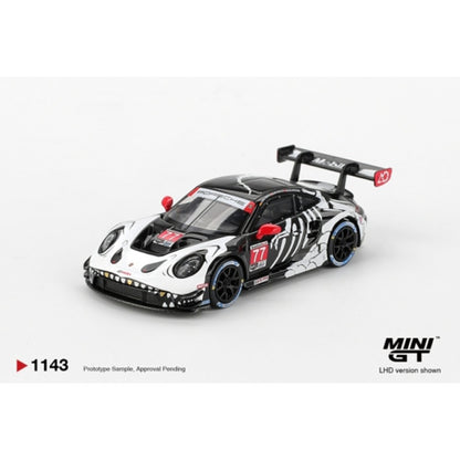 Pre-Order - 1:64 MINI GT Porsche 911 GT3 R No.77 Ao Racing 2025 IMSA Petit Le Mans (LHD) MGT01143-L Stocks Due Apr / May 2026