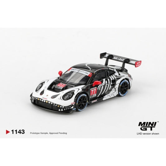 Pre-Order - 1:64 MINI GT Porsche 911 GT3 R No.77 Ao Racing 2025 IMSA Petit Le Mans (LHD) MGT01143-L Stocks Due Apr / May 2026