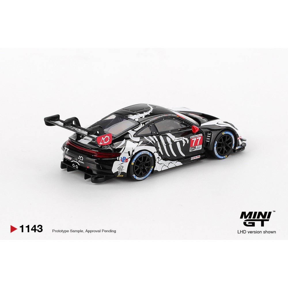 Pre-Order - 1:64 MINI GT Porsche 911 GT3 R No.77 Ao Racing 2025 IMSA Petit Le Mans (LHD) MGT01143-L Stocks Due Apr / May 2026