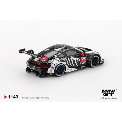 Pre-Order - 1:64 MINI GT Porsche 911 GT3 R No.77 Ao Racing 2025 IMSA Petit Le Mans (LHD) MGT01143-L Stocks Due Apr / May 2026