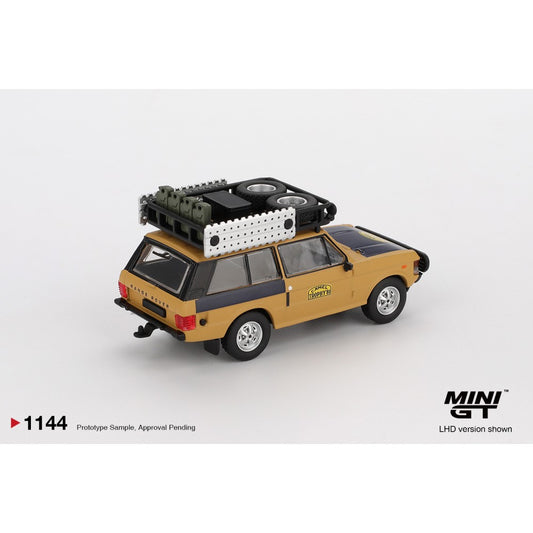 Range Rover 1981 Camel Trophy Sumatra C. Swoboda & K. Mentel Winner (LHD) Blister Packaging 1:64 Mini GT Model Car (MGT01144-BL)