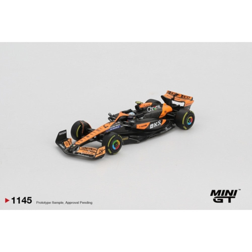 Pre-Order - 1:64 MINI GT McLaren MCL38 No.4 Lando Norris 2024 F1 2024 Hungarian GP 2nd Place Blister Packaging MGT01145-BL Stocks Due Apr / May 2026