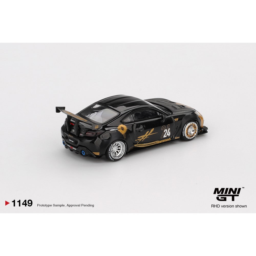 Toyota GR86 LB Nation Black/Gold (RHD) Blister Packaging 1:64 Mini GT Model Car (MGT01149-BL)