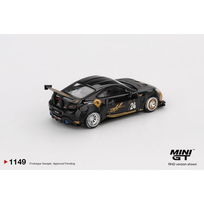 Toyota GR86 LB Nation Black/Gold (RHD) Blister Packaging 1:64 Mini GT Model Car (MGT01149-BL)