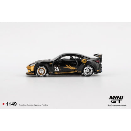 Toyota GR86 LB Nation Black/Gold (RHD) Blister Packaging 1:64 Mini GT Model Car (MGT01149-BL)