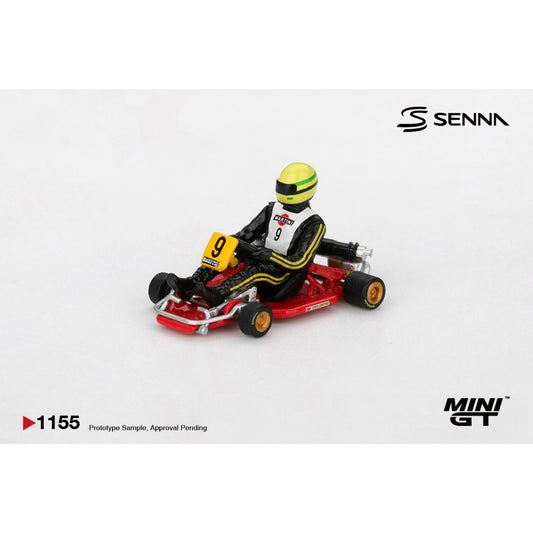 Pre-Order - 1:64 MINI GT Senna Kart Formula K No.9 Ayrton Senna Da Silva 1981 Karting World Championship MGT01155-L Stocks Due Apr / May 2026