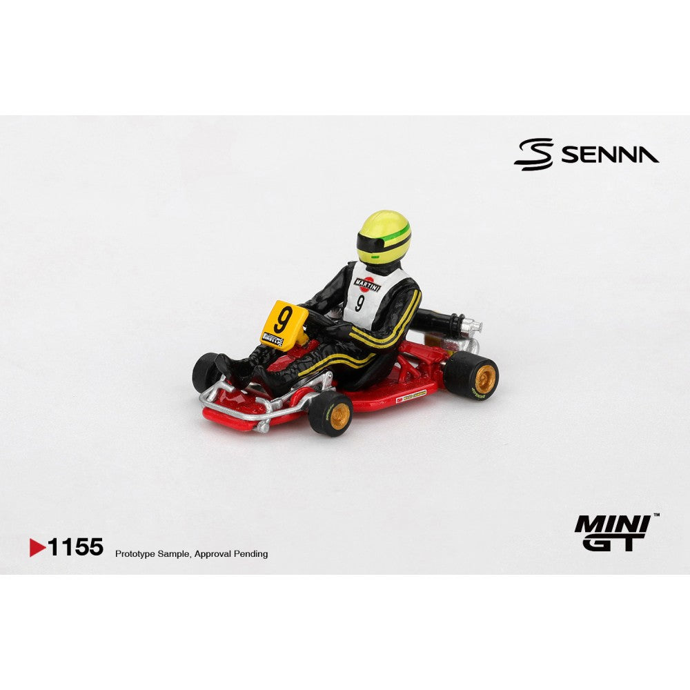 Pre-Order - 1:64 MINI GT Senna Kart Formula K No.9 Ayrton Senna Da Silva 1981 Karting World Championship (Blister Packaging) MGT01155-BL Stocks Due Apr / May 2026
