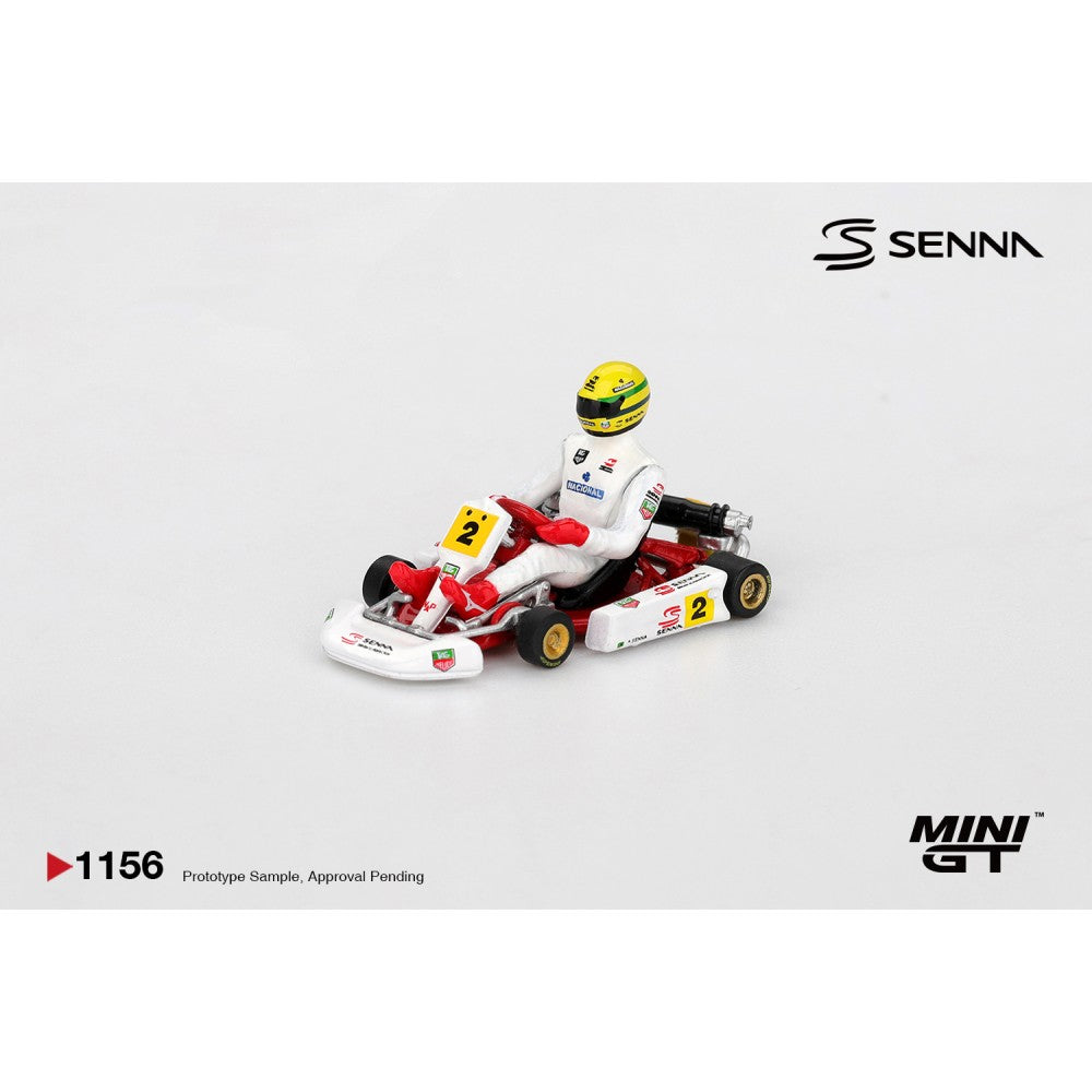 Pre-Order - 1:64 MINI GT Senna Kart No.2 Ayrton Senna Da Silva 1993 Masters Of Paris-Bercy (Blister Packaging) MGT01156-BL Stocks Due Apr / May 2026