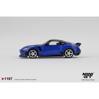 Nissan Z VeilSide FFZ400 Seiran Blue (LHD) Blister Packaging 1:64 Mini GT Model Car (MGT01167-BL)