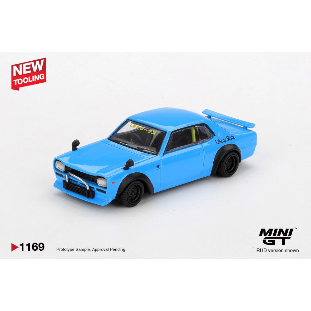 Pre-Order - 1:64 MINI GT Nissan LB Works Hakosuka Baby Blue (Rhd) MGT01169-R Stocks Due Aug / Sept 2026