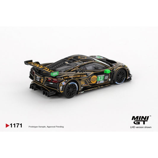 Chevrolet Corvette Z06 Gt3.r No.13 Awa 2025 IMSA Daytona 24HRS (LHD) 1:64 Mini GT Model Car (MGT01171-L)