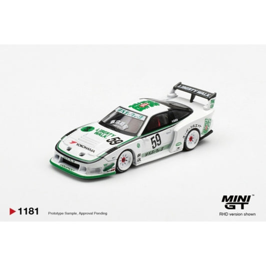 Pre-Order – Nissan LB-Super Silhouette 180SX White (RHD) MGT01181-R 1:64 Mini GT Diecast Model Stocks Due Aug / Sept 2026