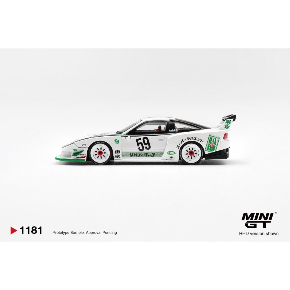Pre-Order – Nissan LB-Super Silhouette 180SX White (RHD) Blister Packaging 1:64 Mini GT Model Car (MGT01181-BL) Stocks Due Nov / Dec 2026